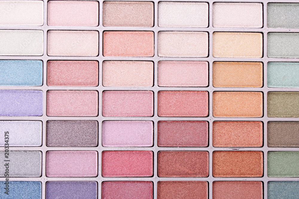 Big eye shadow kit as a background Big eye shadow kit as a background