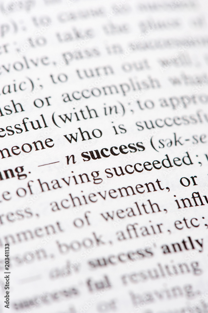 The Dictionary definition of the word Success