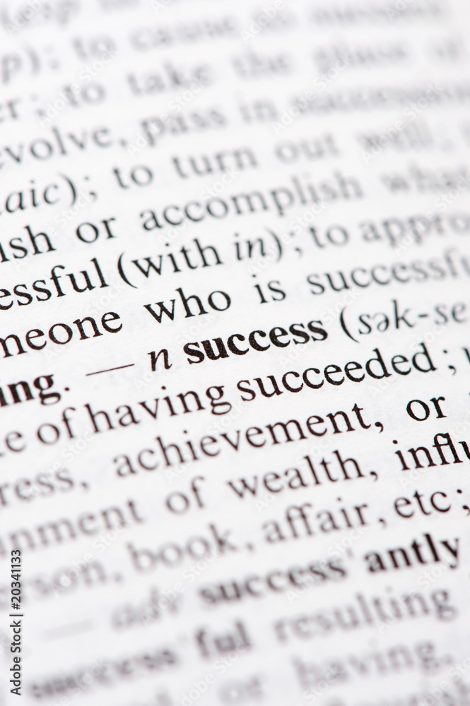 The Dictionary definition of the word Success The Dictionary definition of the word Success