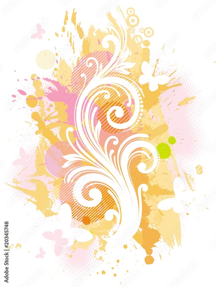 Grunge floral illustration Grunge floral illustration