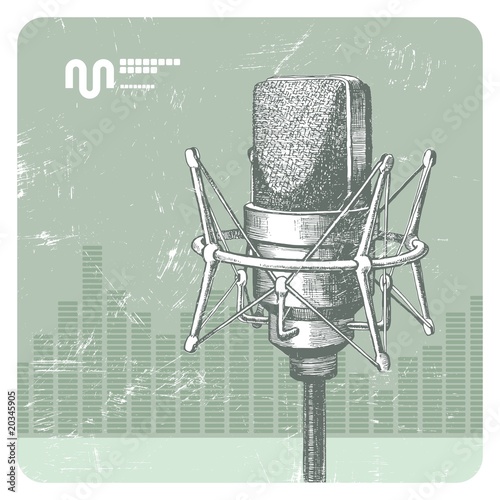 Hand drawn microphone