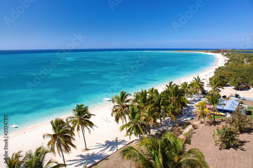 Beautiful tropical beach at the Caribbean island