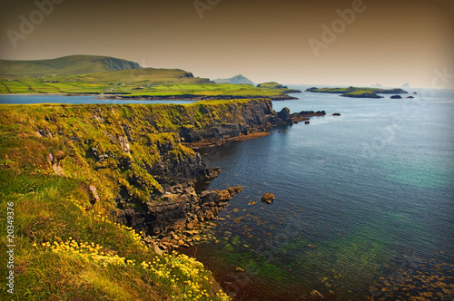 beautiful breathtaking vibrant irish scenic coastal seascape