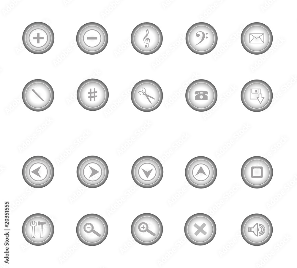 Gray buttons Gray buttons