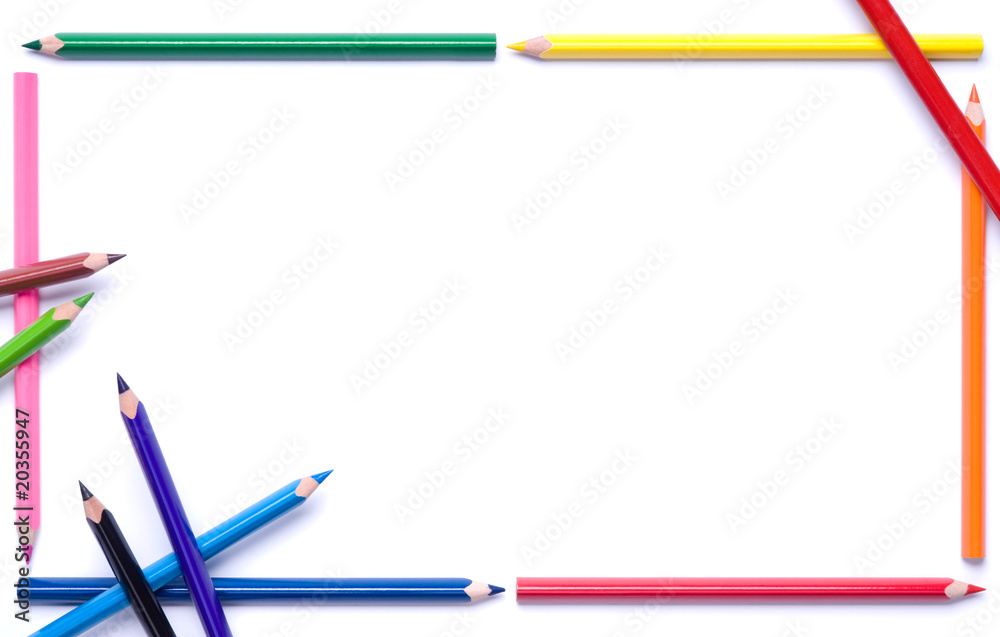 Pencils frame Pencils frame