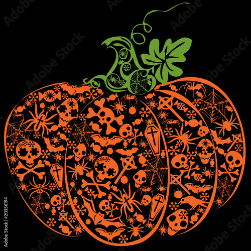 Halloween pumpkin. Vector art-illustration.