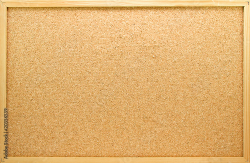 Empty memo board in closeup