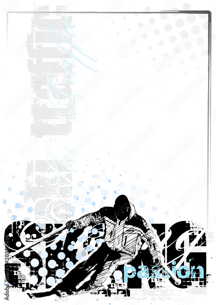 Obraz premium skiing background