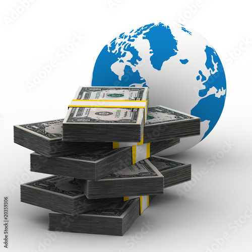 Global business. Isolated 3...