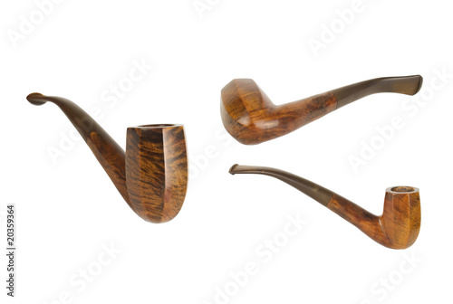 geometricaly shaped wooden pipe photo