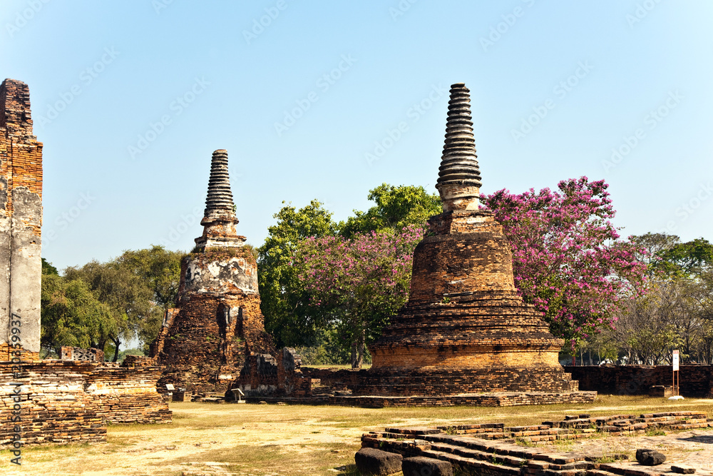 Fototapeta premium temple area Wat Phra Si Sanphet, Royal Palace in Ajutthaya