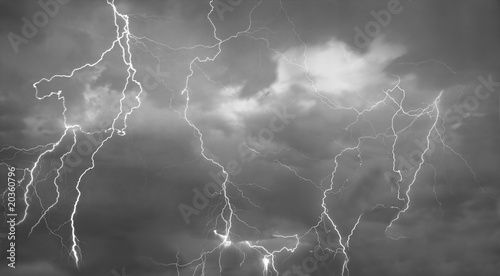 Composite abstract picture of Lightning