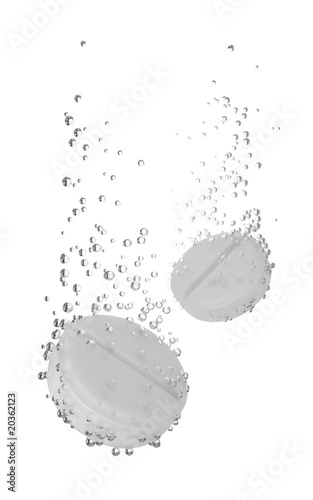 Tablet Dissolving in water.