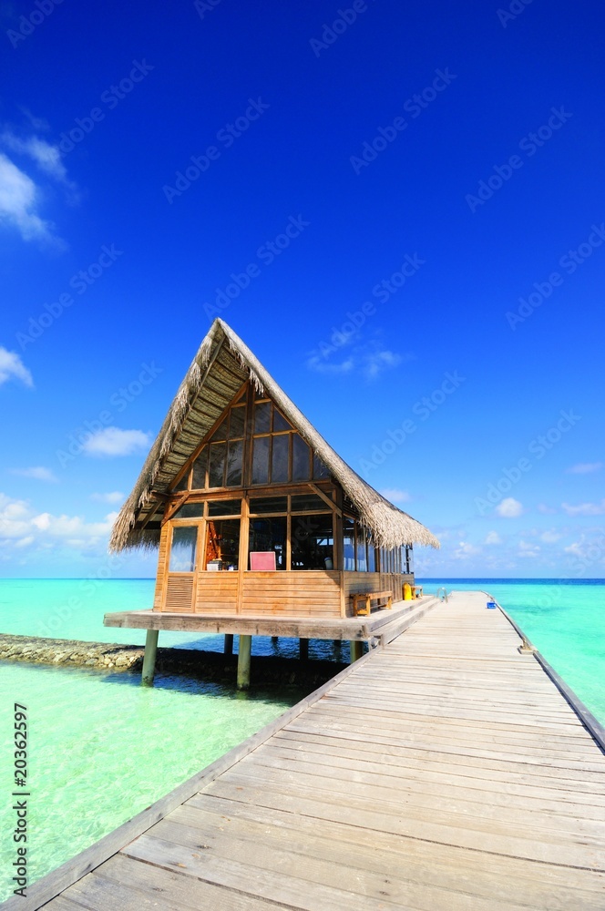 thatched house at Maldives