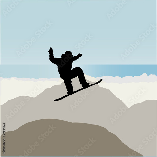 snowboarding - vector