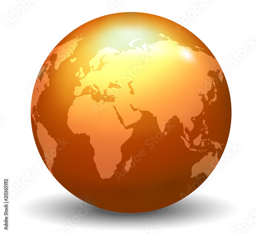 Glossy Earth Globe