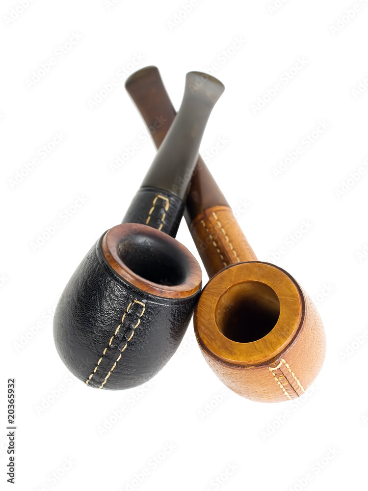 two leather pipes