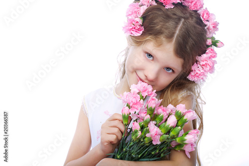portrait of blond small girl
