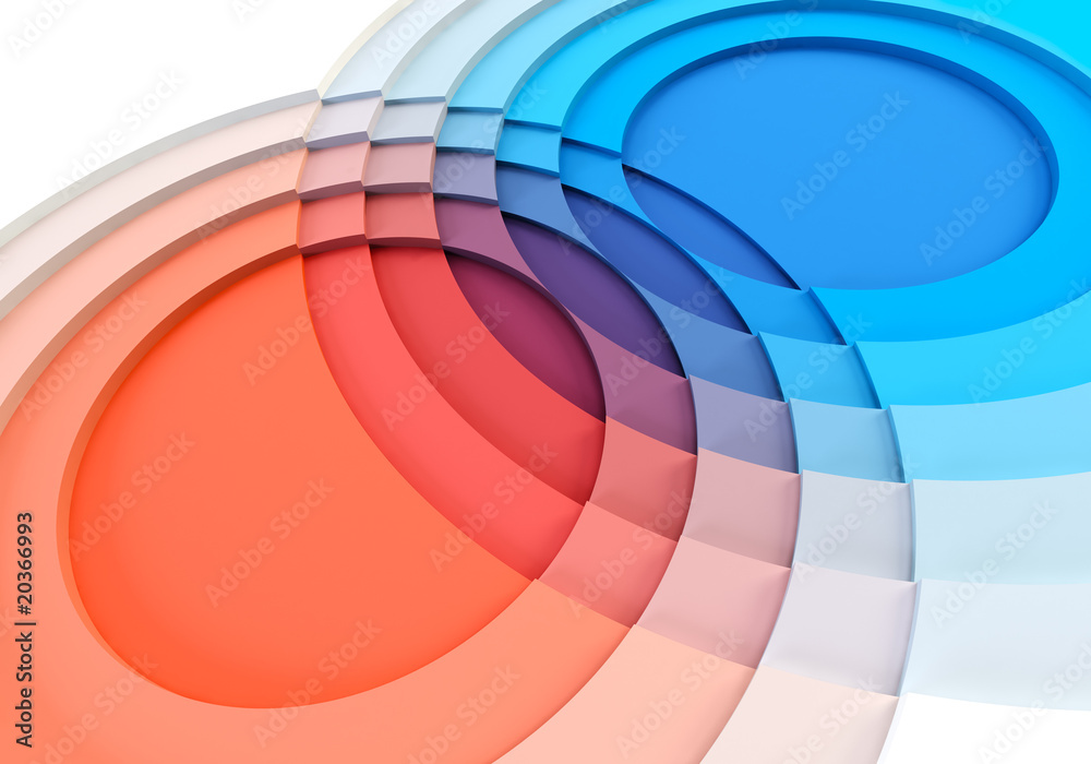 Obraz premium 3d charts crossing