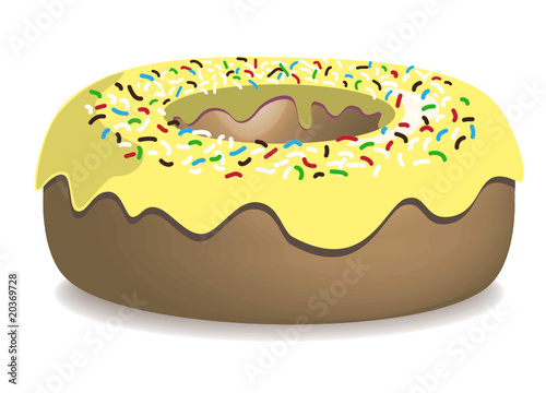 Donut mit gelben Zuckerguss