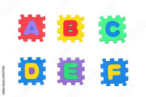 Letter a, b, c, d, e, f
