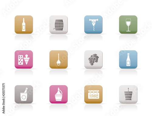Wine Icons - Vector Icon Set