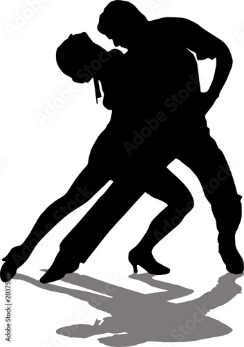 vector illustration of tango dancer