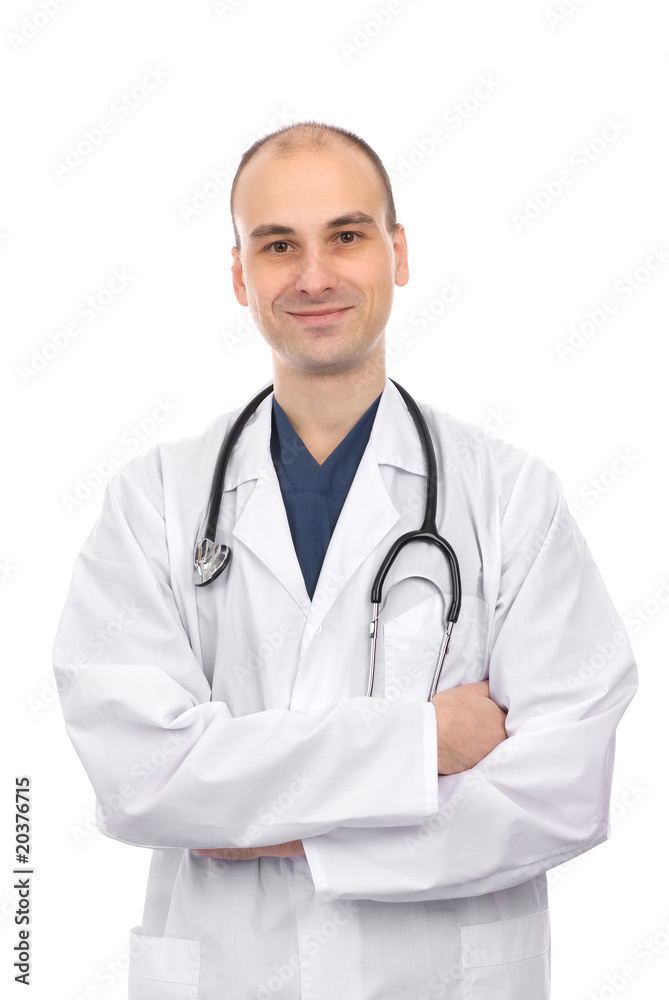 happy young doctor smiling happy young doctor smiling