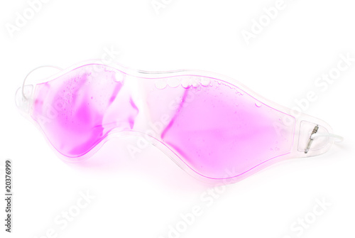 Pink glasses for relaxation isolated on white