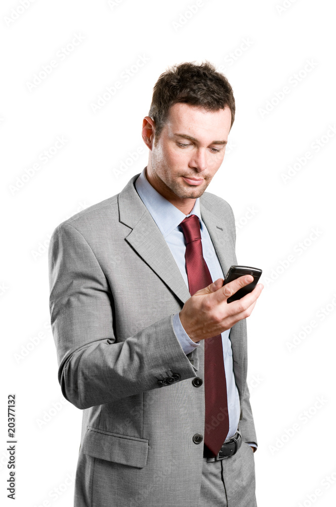 Business man with pda mobile phone Business man with pda mobile phone