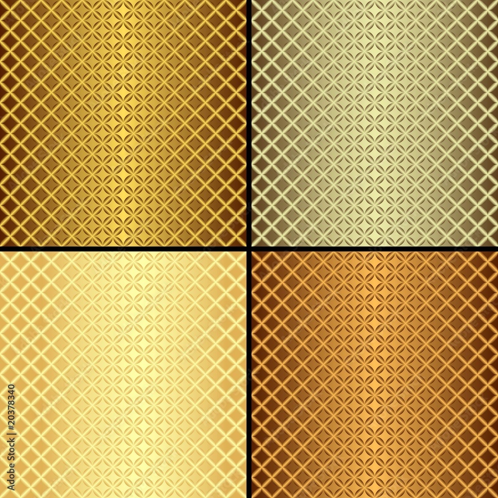 Set metallic seamless patterns