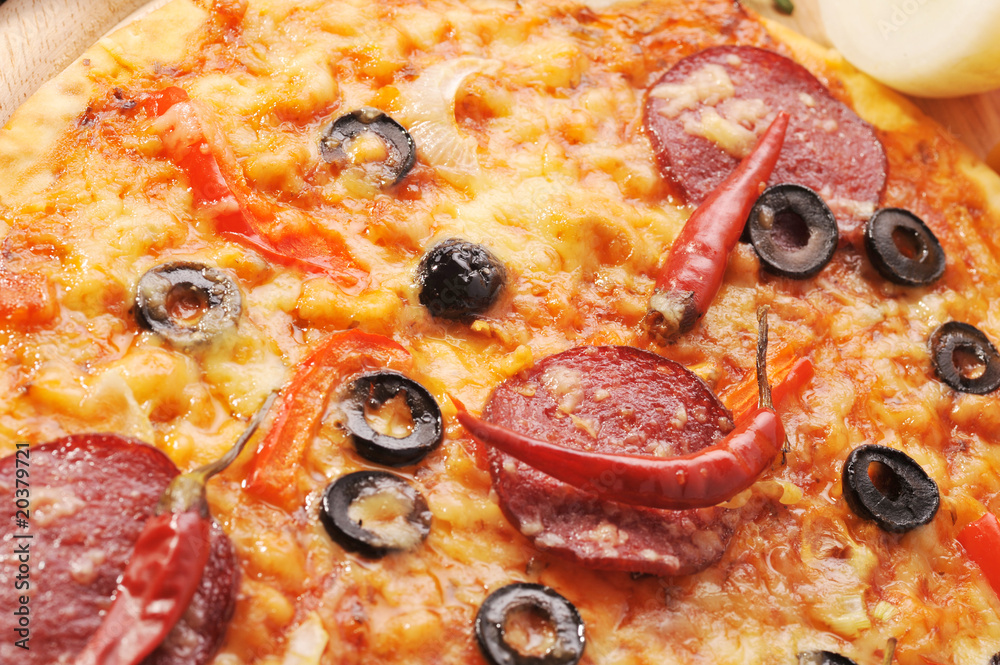 pizza with peppers pizza with peppers