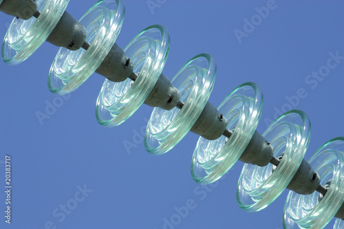 High-voltage electrical insulator electric line photo