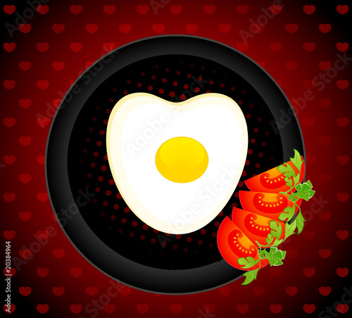 appetizing delicious fried eggs