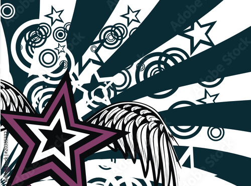 winged star copyspace