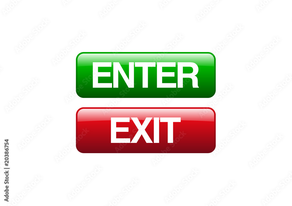 enter & exit icons enter & exit icons