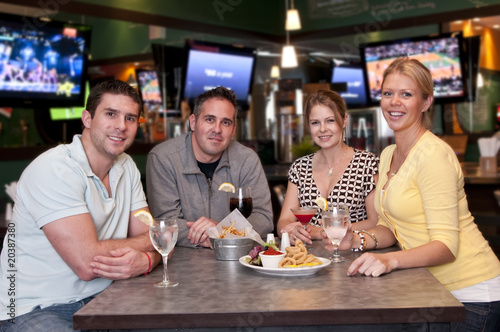 Friends in the bar