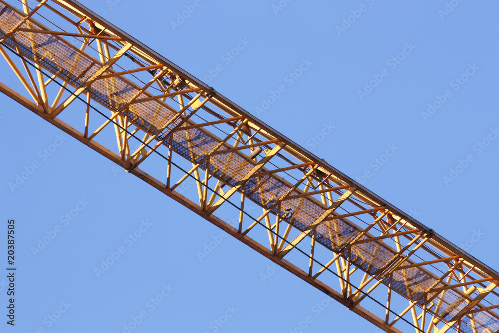 Fragment of a steel design of the hoisting crane Fragment of a steel design of the hoisting crane