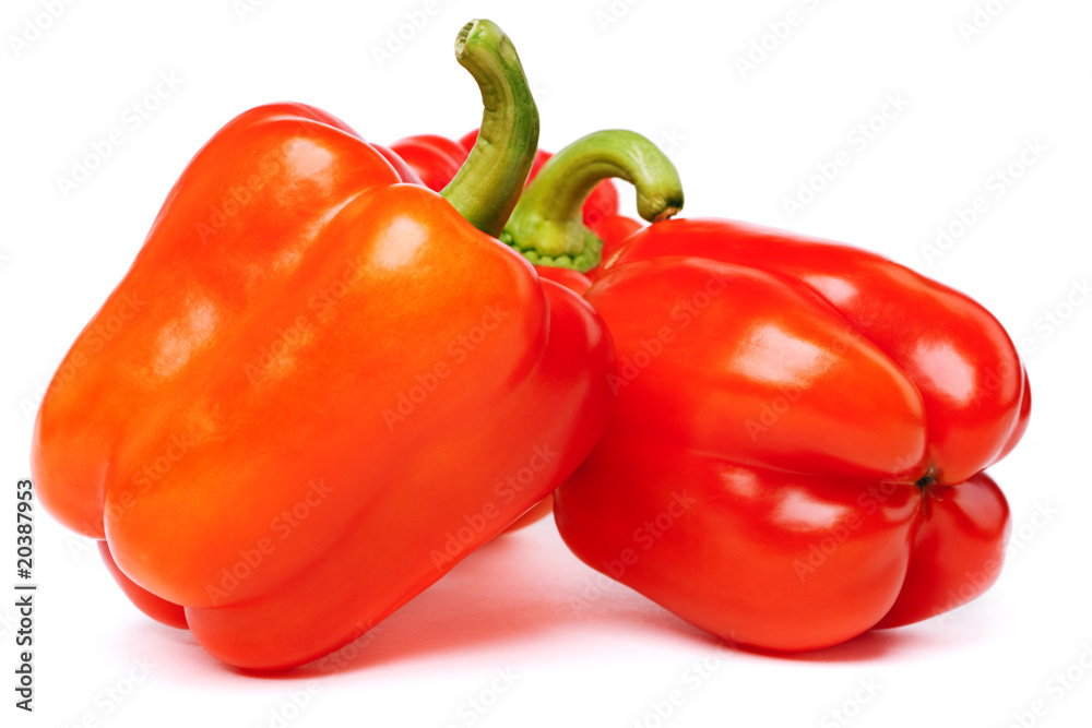 red peppers isolated on white background red peppers isolated on white background