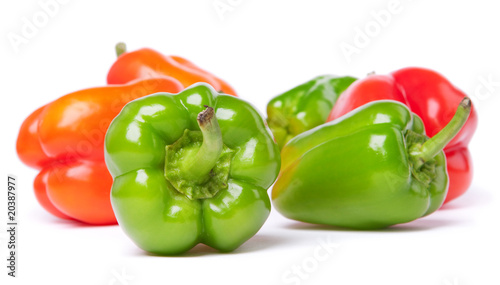 peppers isolated on a white