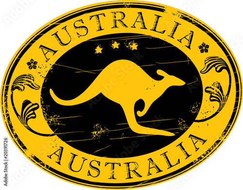 Vector stamp - Australia