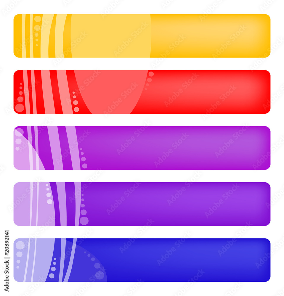 Vector illustration of banners with squares