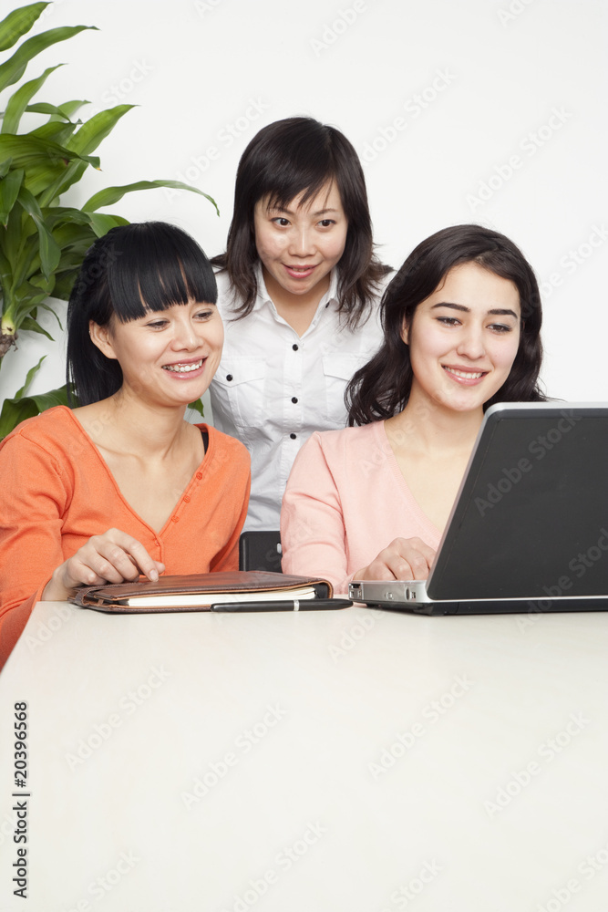 Attractive Young Businesswomen Smiling Attractive Young Businesswomen Smiling