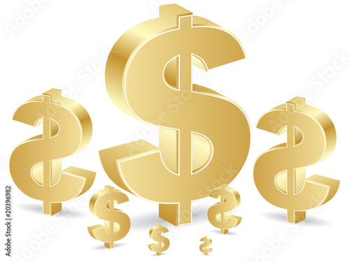 Business background with dollars