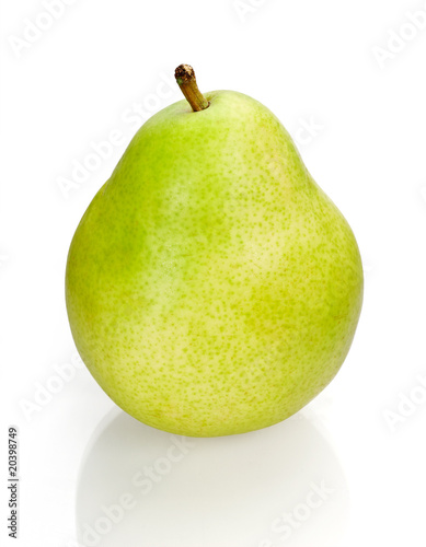 Green Pear isolated on white background with clipping path