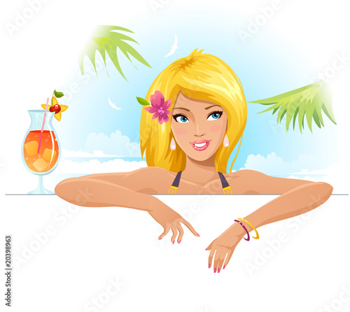 Cute beach girl