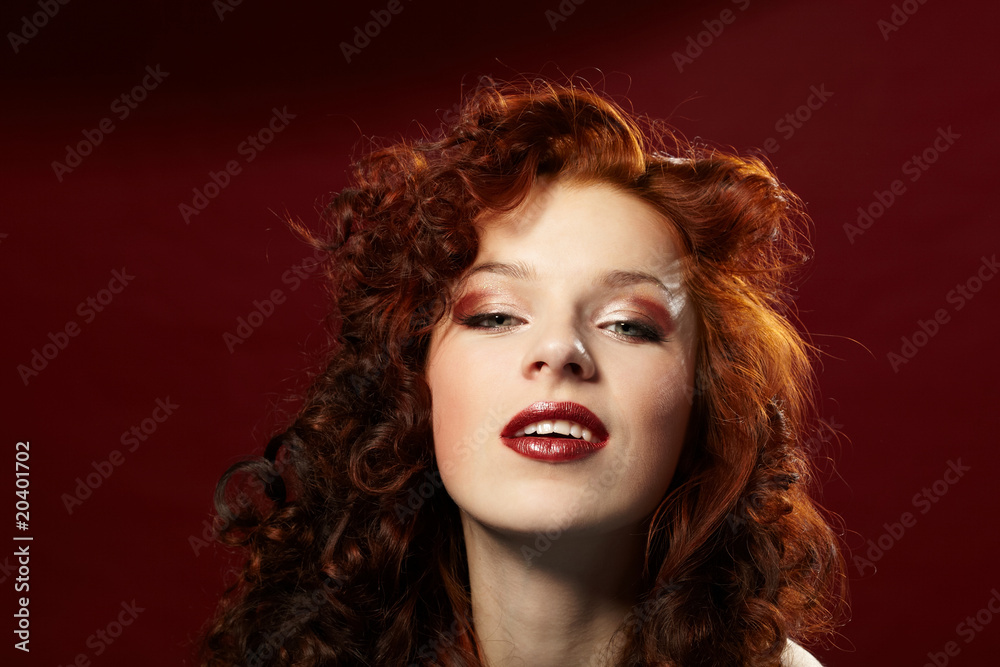 Fototapeta premium Portrait of a young beautiful woman.