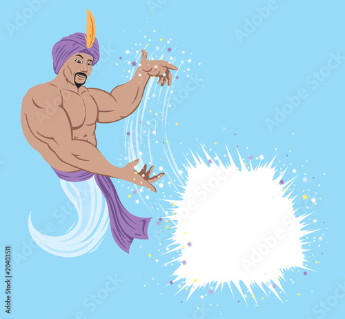 Genie Granting Wish