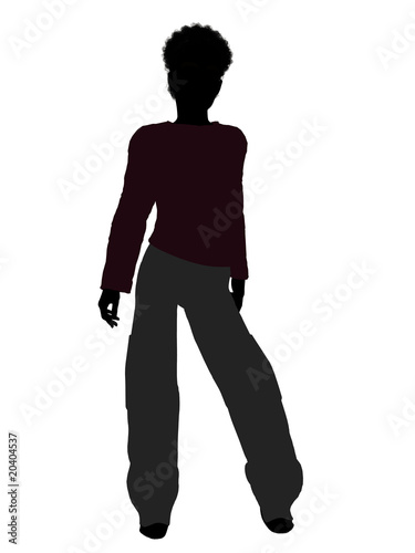 African American Male Teenager Illustration Silhouette © Kathy Gold