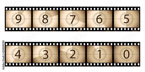Film strip countdown